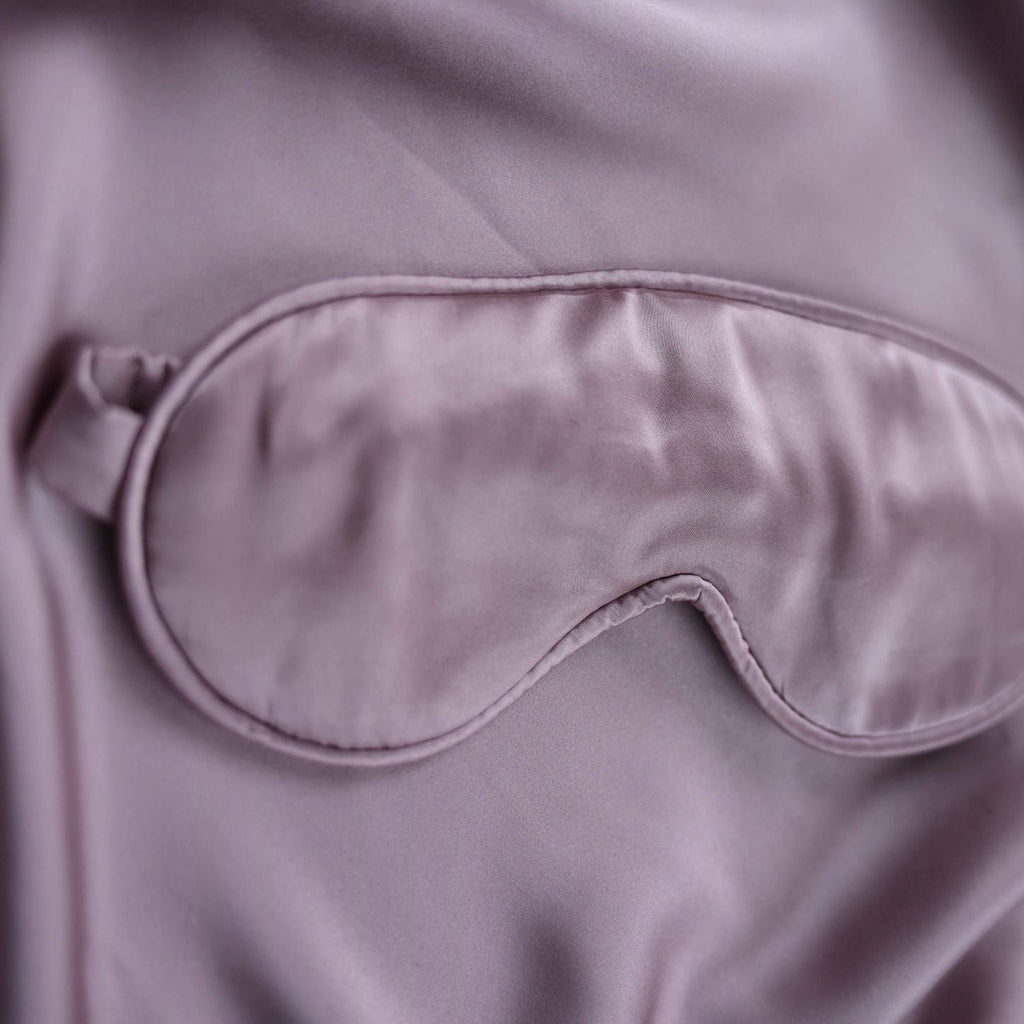 Cloud Nine Burnished satin sleep mask close-up — soft eye mask for sleep and relaxation — Sensory for Calm