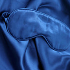 Cloud Nine Midnight satin sleep mask close-up showing smooth fabric texture — Sensory for Calm