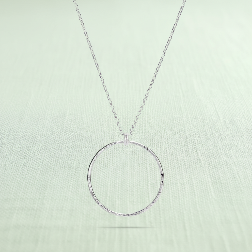 Breathe Necklace Hero - Pale Sage Green Linen