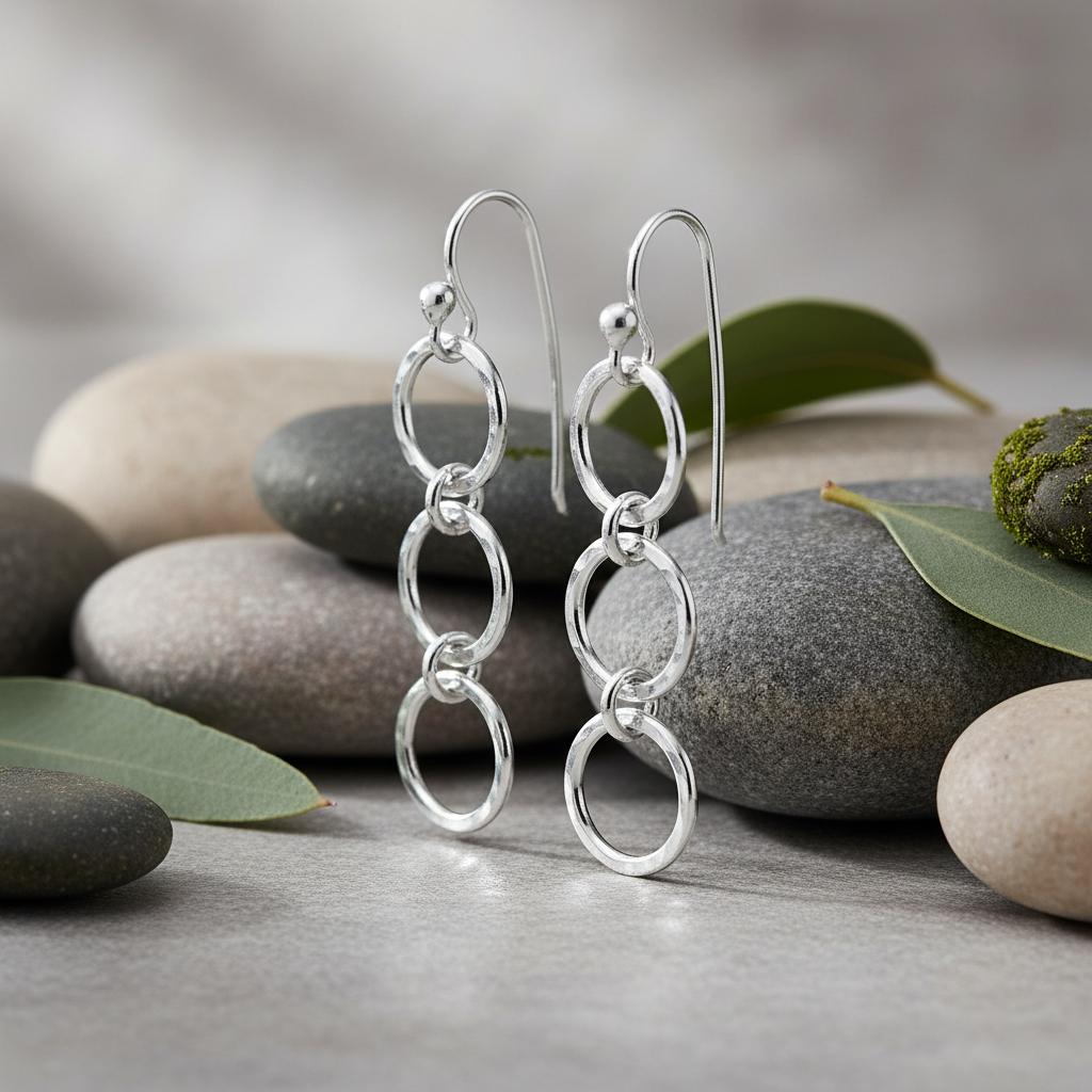 Breathe Trio Earrings - Side Angle