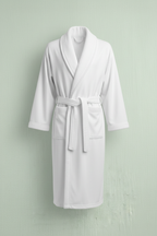 Essential Plush Bathrobe — White Hero Revised
