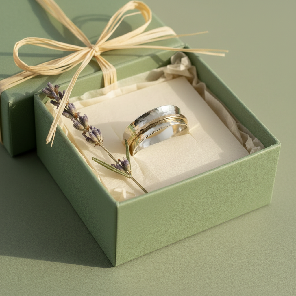 Gift Box with Sage Green Wrap