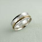 Meditation Ring hero - angled upright on sage green linen