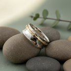 Ring at Diagonal Angle on Sage Green