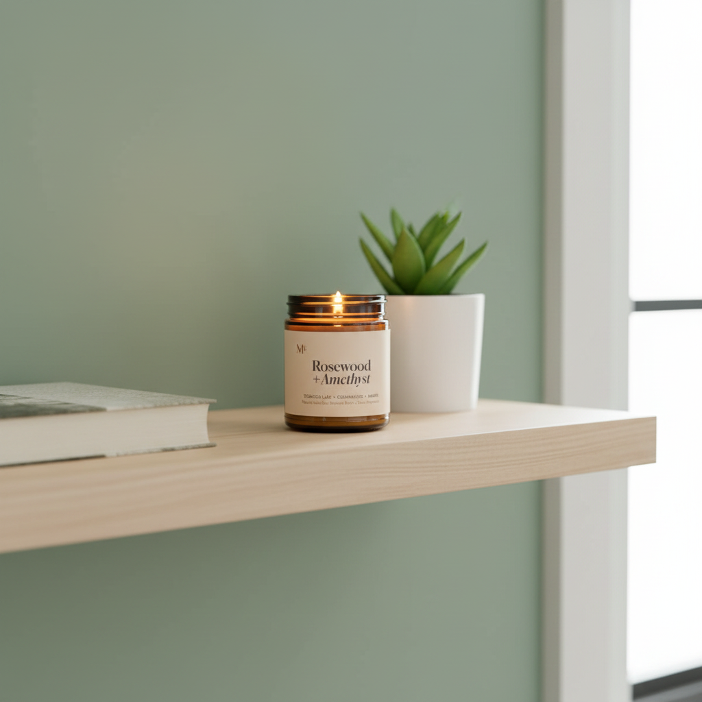 Rosewood + Amethyst Candle — Home Office