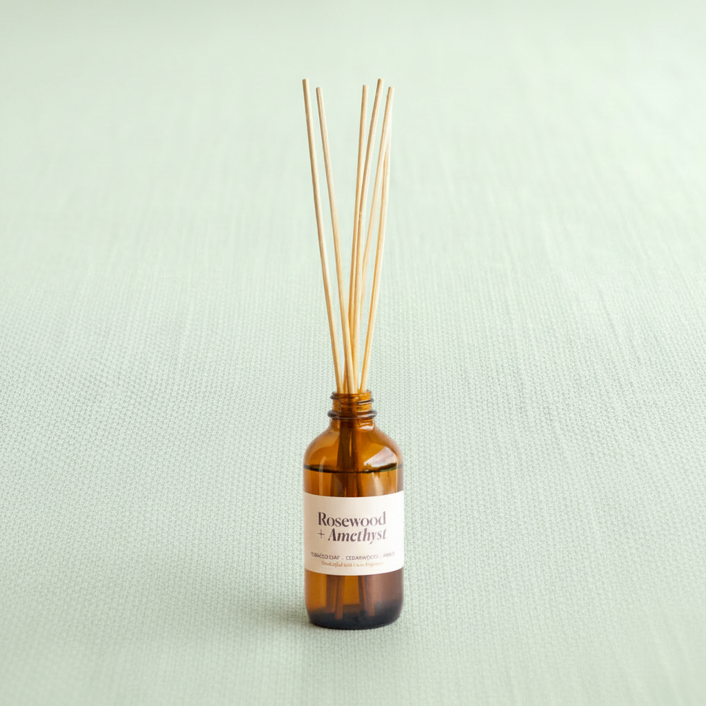 Rosewood + Amethyst Reed Diffuser Hero