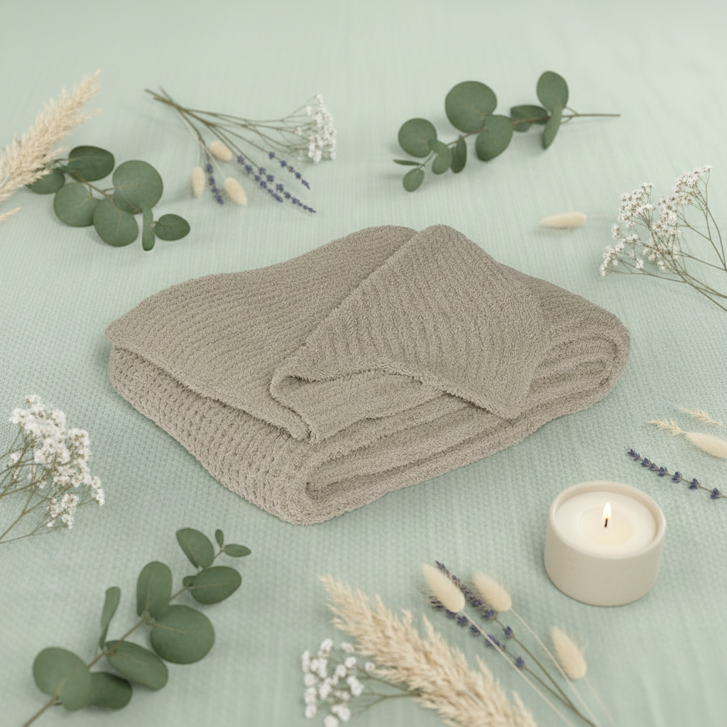 Waffle Knit Throw — Flat Lay Hero